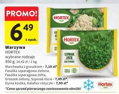 Warzywa szpinak liście Hortex