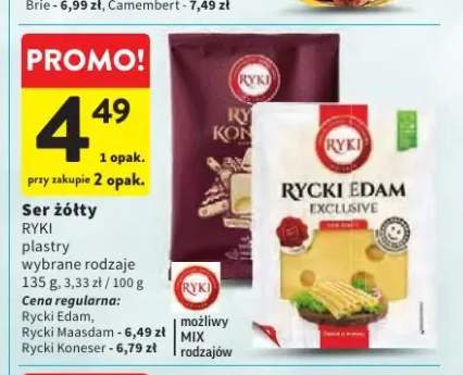 Ser żółty plastry Rycki Edam Ryki