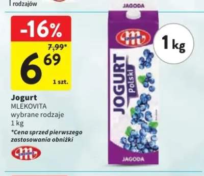 Jogurt owocowy Mlekovita Jogurt Polski jagodowy