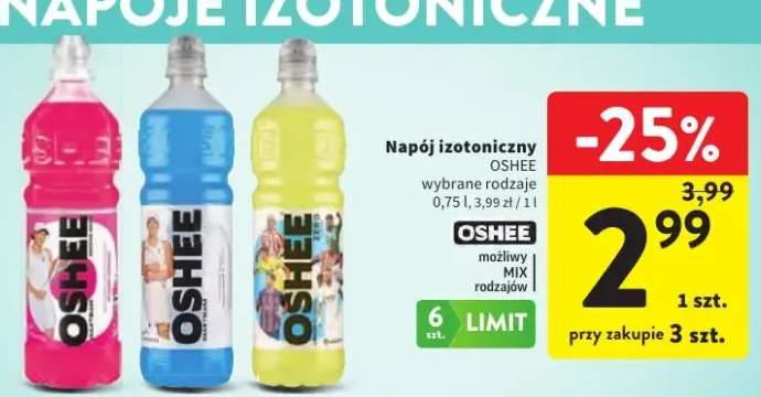 Napój izotoniczny OSHEE czerwony