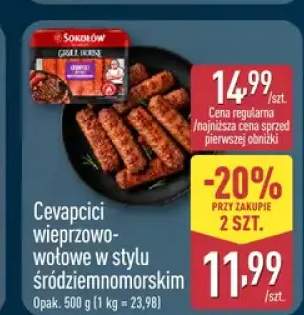 Cevapcici wieprzowo-wołowe w stylu śródziemnomorskim Sokołów