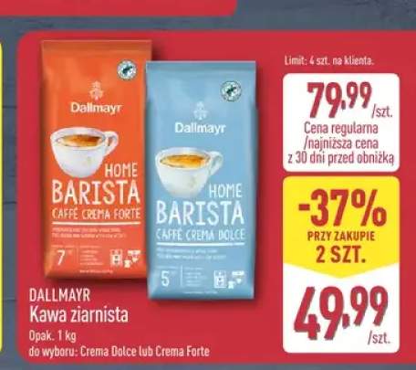 Kawa ziarnista Dallmayr Home Barista Crema Forte