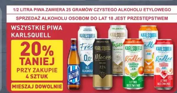 Piwo Karlsquell Radler Pomarańcza z Limonką 2,0%