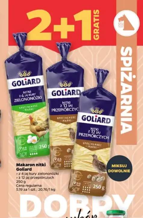 Makaron nitki Goliard z 4 jaj kury zielononóżki
