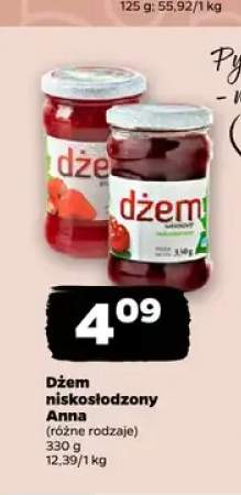 Dżem niskosłodzony Anna truskawkowy