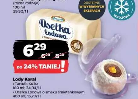 Lody Koral Osełka Lodowa o smaku śmietankowym