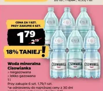 Woda mineralna Cisowianka niegazowana