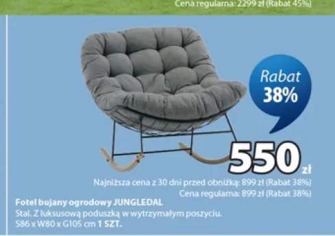 Fotel bujany ogrodowy JUNGLEDAL