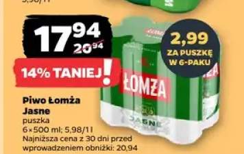 Piwo Łomża Jasne 6-pak 500 ml