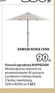Parasol ogrodowy NAPPEDAM