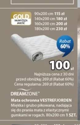 Mata ochronna Dreamzone Vestrefjorden 90x200 cm