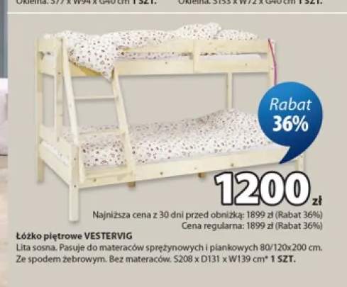Łóżko piętrowe VESTERVIG