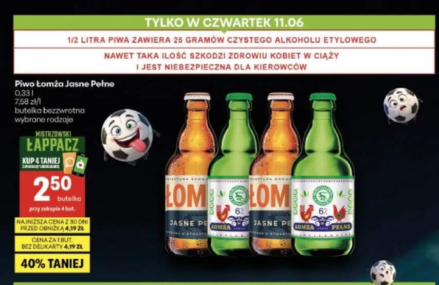 Piwo Łomża Jasne Pełne