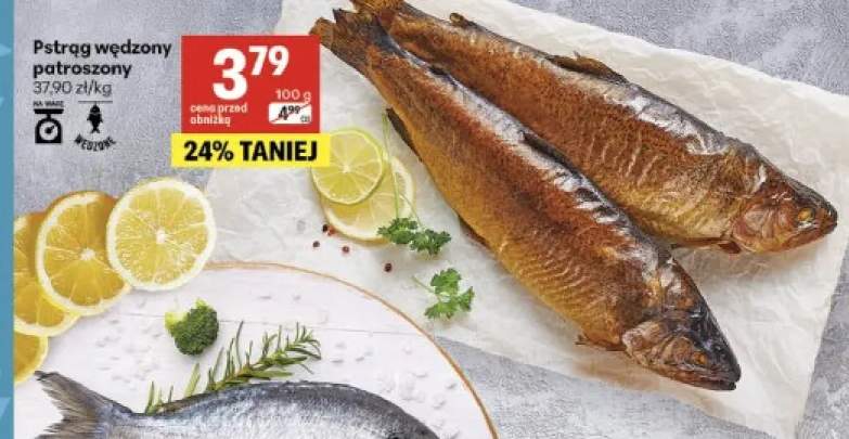 Pstrąg wędzony patroszony