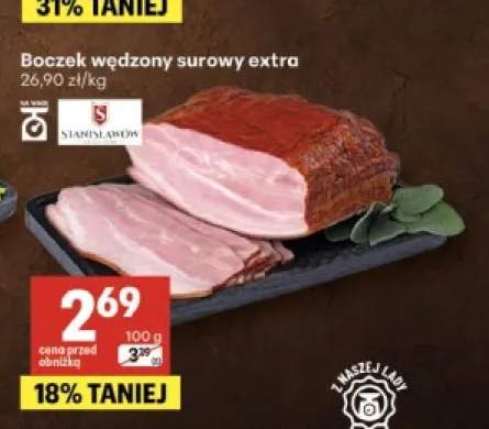 Boczek wędzony surowy extra Stanisławów