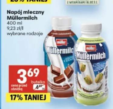 Napój mleczny Müller Müllermilch o smaku pistacjowo-kokosowym