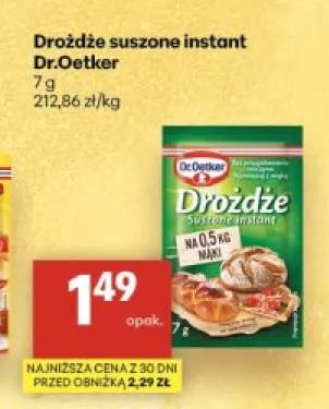 Drożdże suszone instant Dr.Oetker