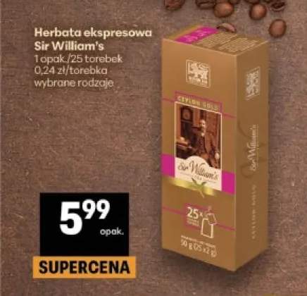 Herbata ekspresowa Sir William's Ceylon Gold