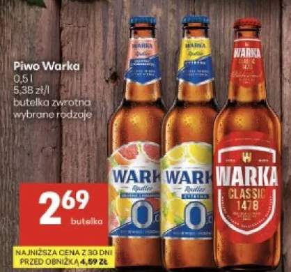 Piwo bezalkoholowe Warka Radler Cytryna 500 ml