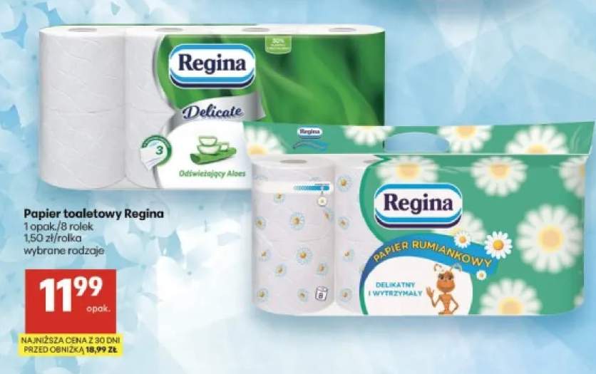 Papier toaletowy Regina Delicate Odświeżający Aloes