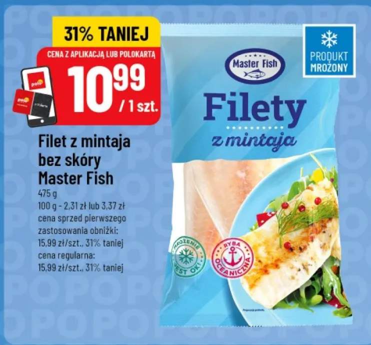 Filet z mintaja bez skóry Master Fish