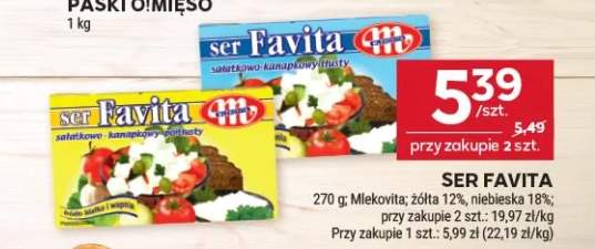 Ser Favita żółta 12% Mlekovita