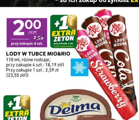 Lody w tubce truskawkowe Mio&Rio
