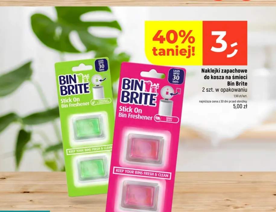 Naklejki zapachowe do kosza na śmieci Bin Brite Berry Blast