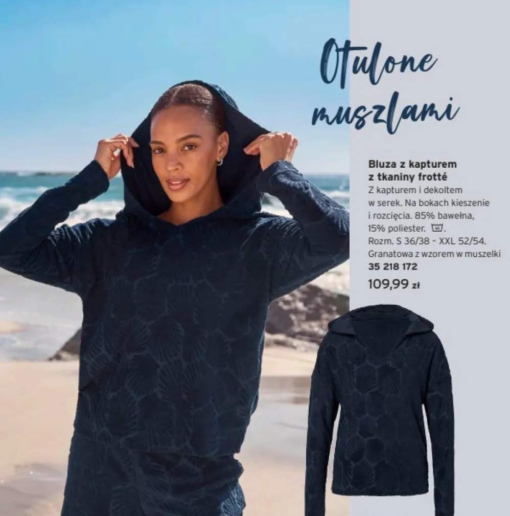 Bluza z kapturem z tkaniny frotté