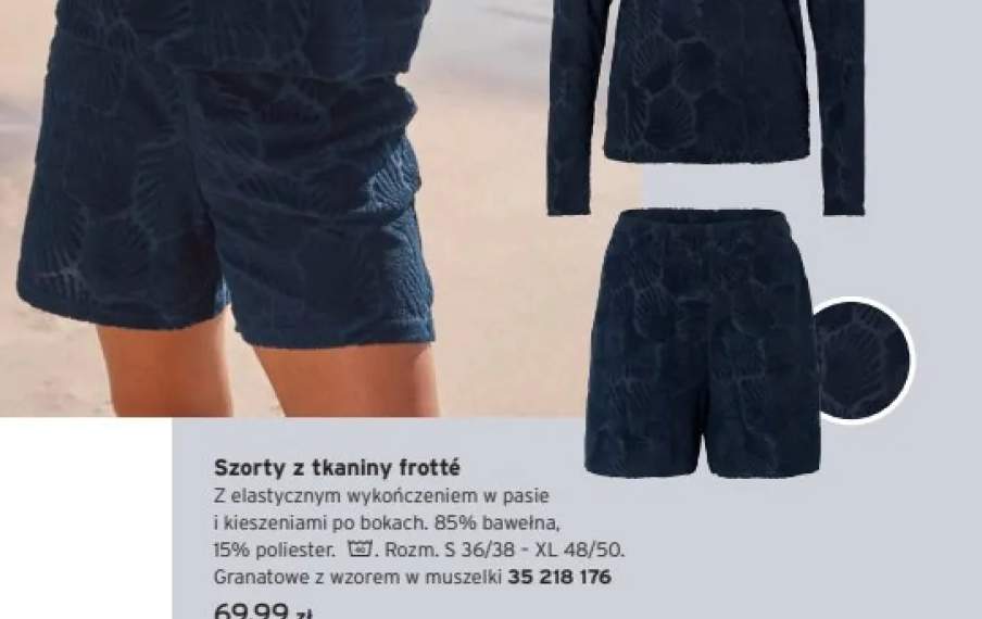 Szorty z tkaniny frotté