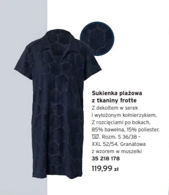 Sukienka plażowa z tkaniny frotte Tchibo