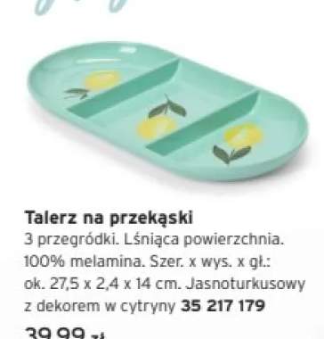 Talerz na przekąski ok. 27,5x2,4x14cm