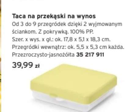 Taca na przekąski na wynos