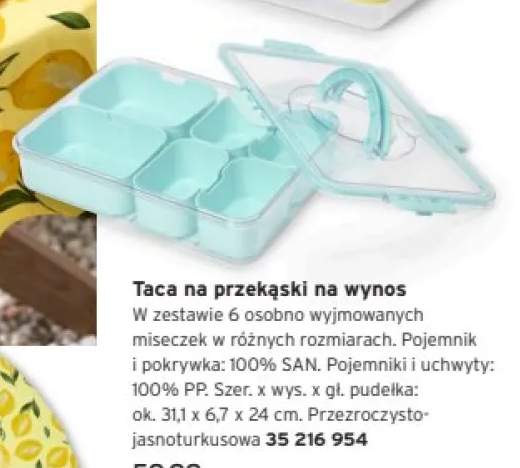 Taca na przekąski na wynos