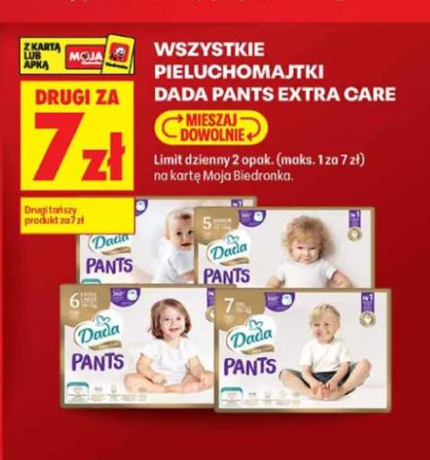 Pieluchomajtki Dada Pants Extra Care 5 Junior +2 warianty