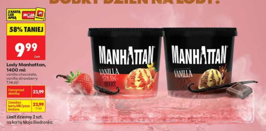 Lody Manhattan Vanilla Chocolate +1 wariant