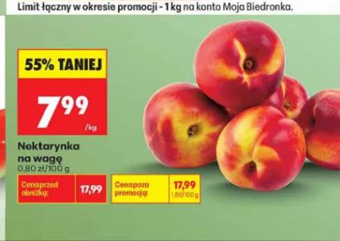 Nektarynka na wagę