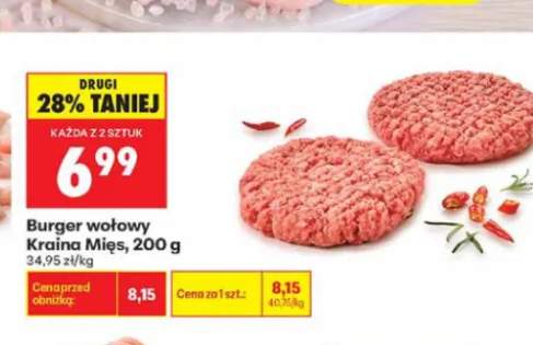 Burger wołowy Kraina Mięs