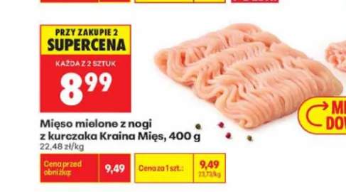 Mięso mielone z nogi z kurczaka Kraina Mięs
