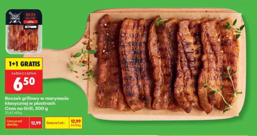 Boczek grillowy w marynacie klasycznej w plastrach Czas na Grill