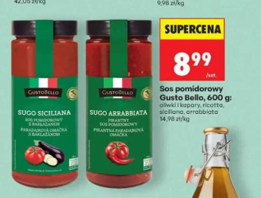 Sos pomidorowy oliwki i kapary Gusto Bello +3 warianty