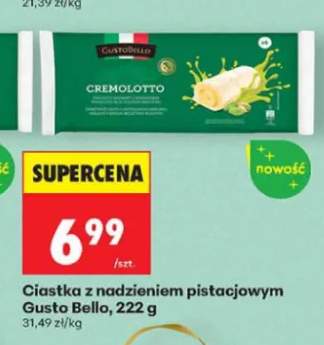 Ciastka z nadzieniem pistacjowym Gusto Bello