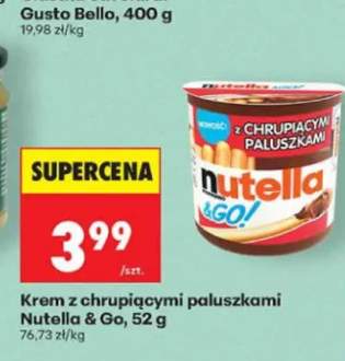Krem z chrupiącymi paluszkami Nutella & Go!