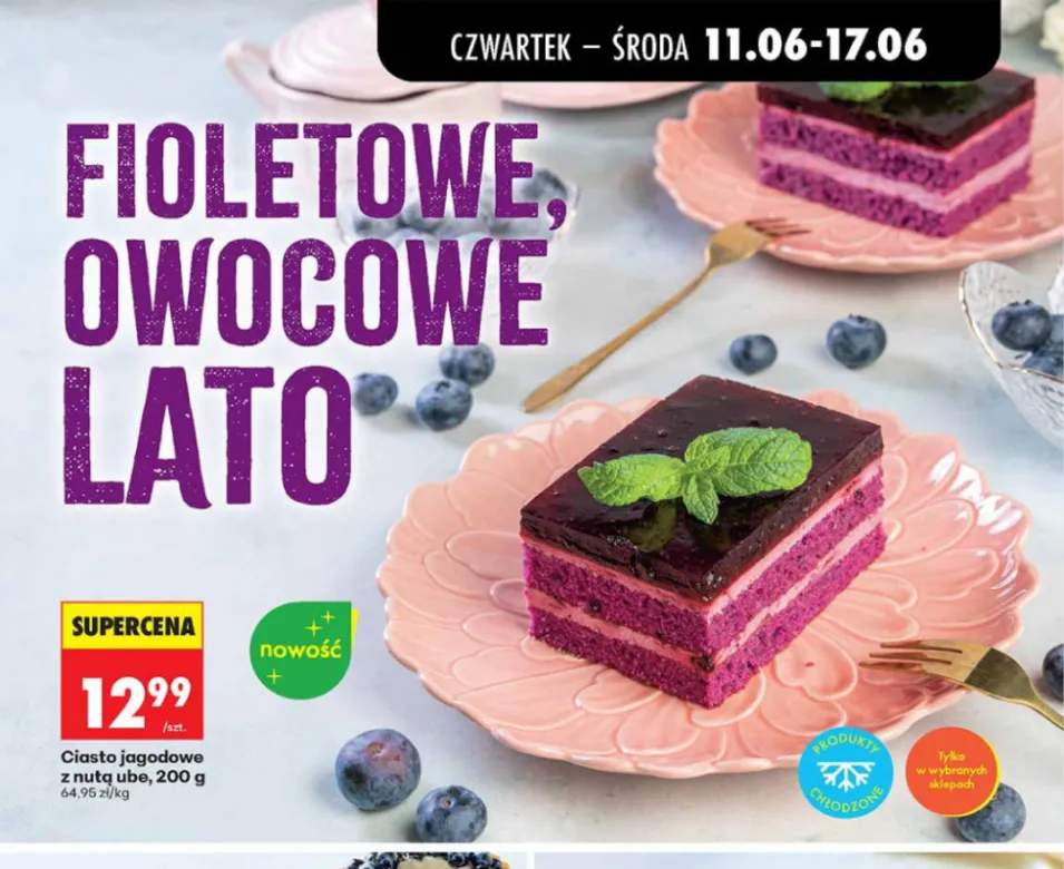 Ciasto jagodowe z nutą ube