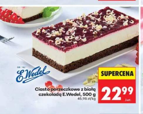 Ciasto porzeczkowe z białą czekoladą E.Wedel
