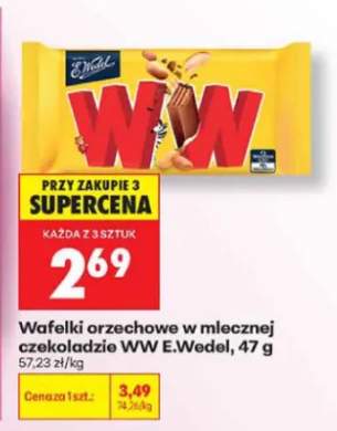Wafelki orzechowe w mlecznej czekoladzie WW E.Wedel