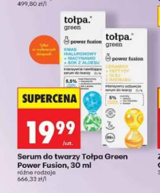 Serum do twarzy Tołpa Green Power Fusion Ceramidy Peptydy Olej z Baobabu +1 wariant