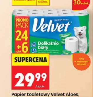 Papier toaletowy Velvet Aloes 30-pak