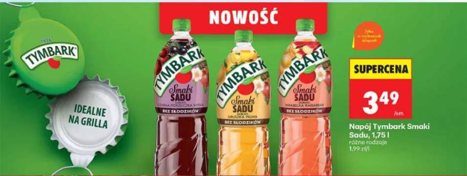 Napój Tymbark Smaki Sadu Jabłko Czarna Porzeczka Wiśnia +2 warianty