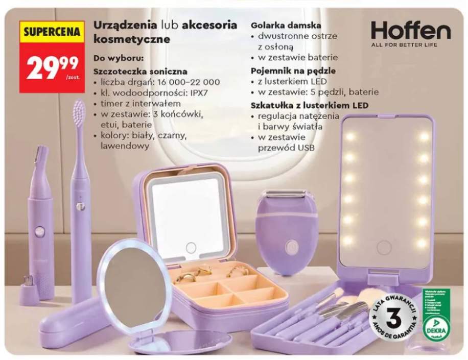Szczoteczka soniczna Hoffen +3 warianty
